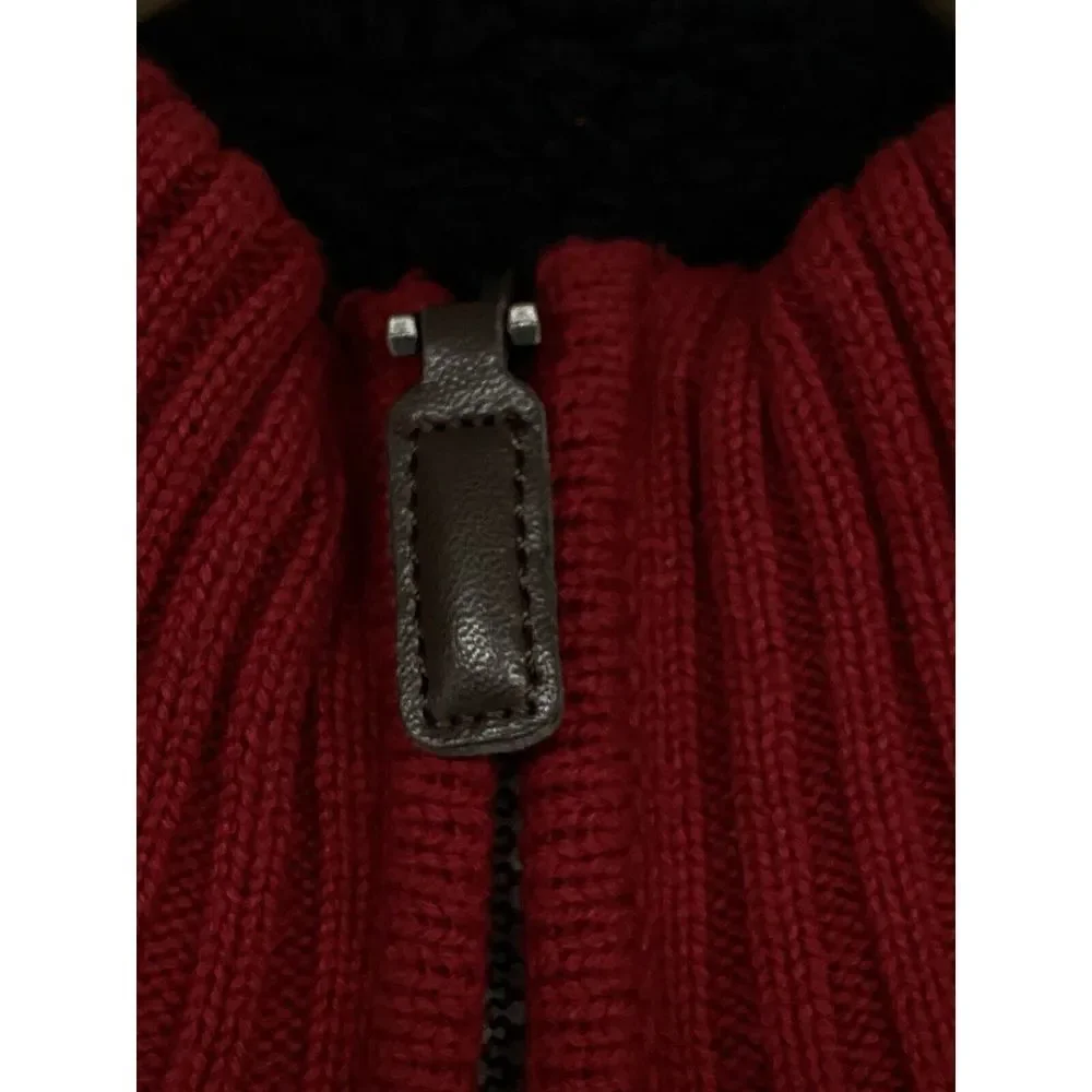 US Polo Assn Sweater‎ XL-Long Sleeve-1/4 Zip-Color Block--Red-Christmas-MSRP $70